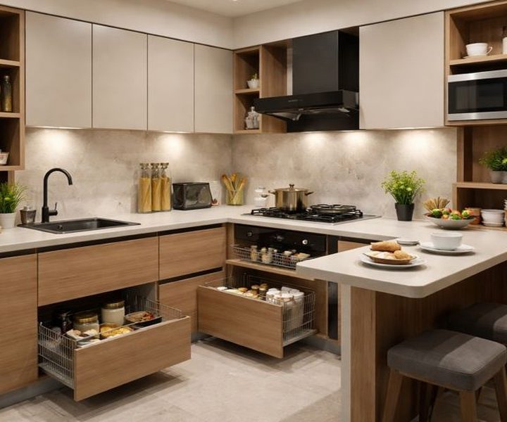 Space-Saving Modular Kitchen Design for Small Homes with Laminates